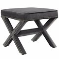 Modway Furniture 19 H x 20 W x 20 L in. Rivet Upholstered Bench, Gray EEI-2324-GRY